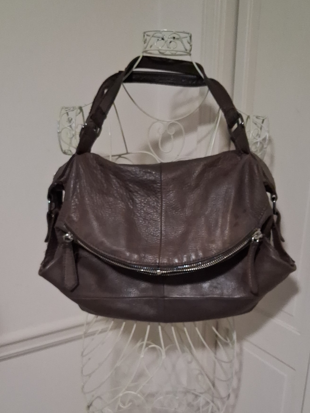 Womens Brown Leather Shoulder Bag - Unbranded